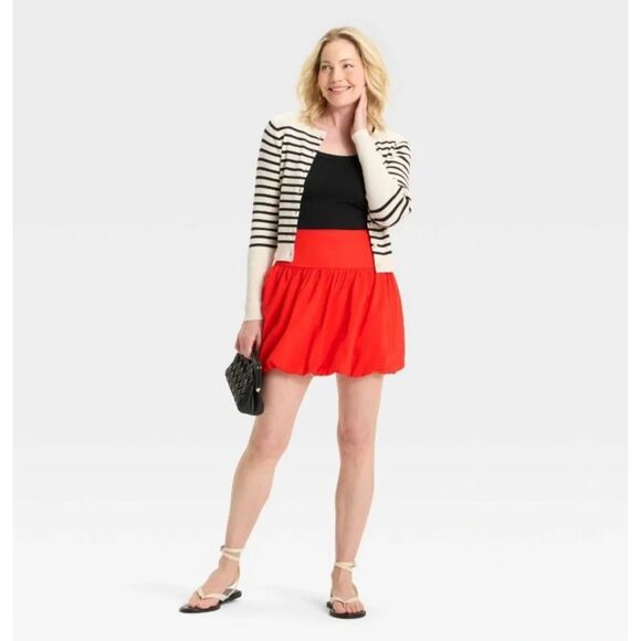 a new day Dresses & Skirts - Red Mini Bubble Skirt - A New Day - Womens size 6 NWT - Preppy tenniscore